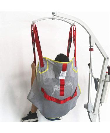 Lift Toileting Sling Large Mesh Sling for Shower Home Use Electric Transfer Belt with Head Support and Commode Opening Handicap Commode Full Body Sling 0627 - Buy Online on GoSupps.com