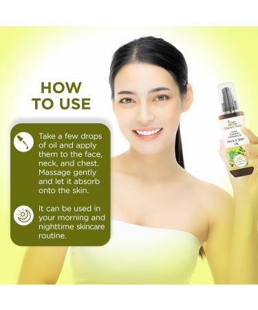 Organic Veda Moringa Face Oil with Neem & Turmeric - 100% Pure Cold Pressed Moisturizer for Face Hair & Skin | Natural Glow Oil - 3.4 oz - Buy Online on GoSupps.com
