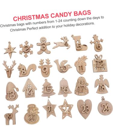 KONTONTY 1 Set Christmas Calendar Bag Christmas Cloth Bags Diy Advent Calendar Bags Xmas Drawstring Bags - Buy Online on GoSupps.com