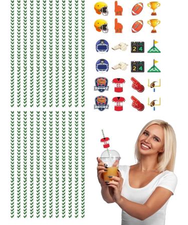 Parties Straws for Cocktails - Cocktail Drink Straws Decorations Parties Straw and Flag Decoration for Theme Parties Coffee Shop Ball Watching and Bar - Buy Online on GoSupps.com