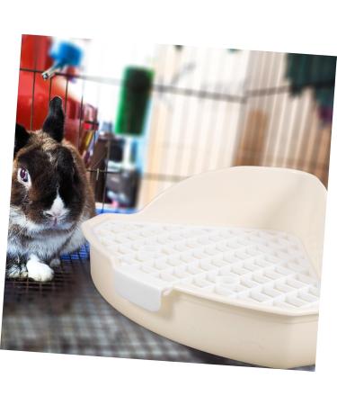 BESPORTBLE Rabbit Triangle Toilet Pet Litter Basin Pet Potty Guinea Pig Litter Tray Abs White 25.00X19.00X10.00CM White - Buy Online on GoSupps.com
