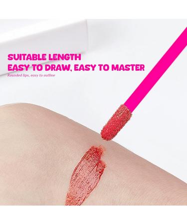 Paitok Disposable Lip Brush - 200 Pieces Lip Applicator for Lipstick Lip Gloss & Concealer - Pink Red Makeup Tools - Buy Online on GoSupps.com