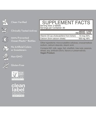 HUM Got Calcium - Vegan Bone & Teeth Supplement | Enhanced Absorption (60 Vegan Tablets) - Buy Online on GoSupps.com
