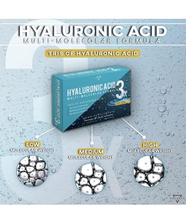 HYALURONIC ACID | Hyaluronic Acid Capsules | High Dose Multimolecular Formula with High Molecular Weight Hyaluronic Acid | 30 Vegetable Capsules - Buy Online on GoSupps.com