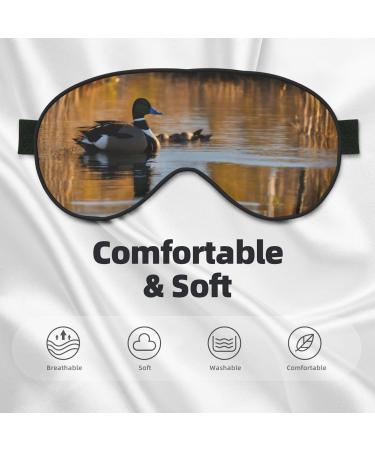 Loon Nature Bird Print Sleep Eye Mask - Soft Eyeshade for Travel & Naps | Unisex Black Eye Cover - Buy Online on GoSupps.com