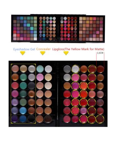 Shogpon 177 Colors Professional Eyeshadow Palette | Complete Makeup Kit with Concealer Blush Lip Gloss & Eyebrow Powder for Global Shipping - Buy Online on GoSupps.com