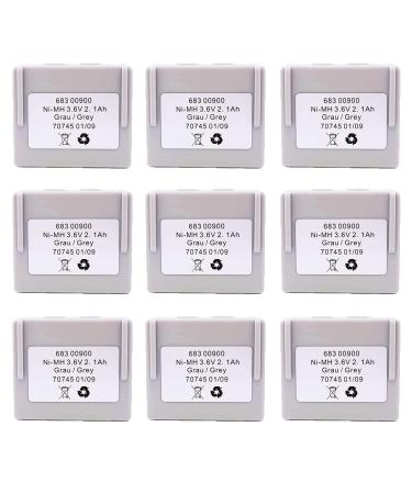 / 9-Pack / 3.6V 68300900 Battery for HETRONIC Remote Control 2100mAh Rechargeable Ni Mh Battery