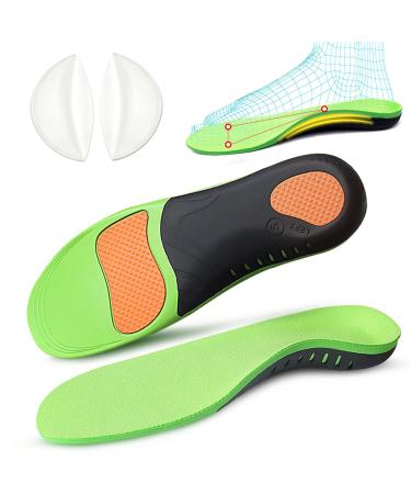 Alled Orthotic Insoles with Arch Support for Women Men Shoe Inserts  High Arch Insoles for Flat Feet Plantar Fasciitis Foot Pain  Orthotics Inserts for Running Walking (S) S (Men 7-8.5/Women 8-9.5) H