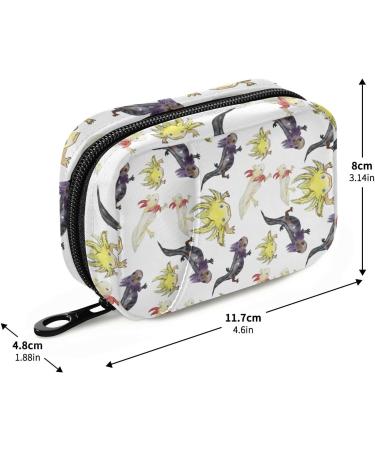 Pfrewn 7 Day Pill Organizer Case | Axolotl Watercolor Travel Pill Box | Portable Weekly Vitamin & Medicine Holder - Buy Online on GoSupps.com