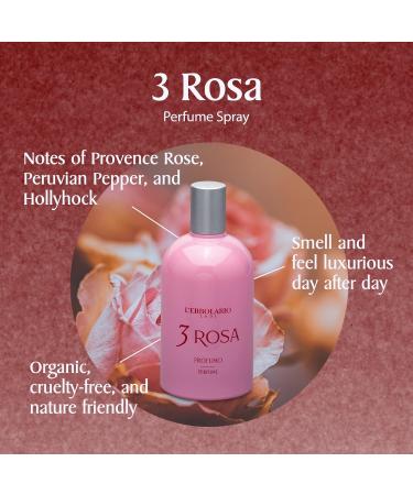 L'Erbolario 3 Rosa - Romantic And Feminine Fragrance For Every Woman - Three Admirable Fragrant Notes Of Provence Rose Peruvian Pepper And Hollyhock - Offers A Seductive Accent - 3.3 fl. Oz EDP Spray 3 Rosa 3.3 Fl Oz (Pack of 1) - Buy Online on GoSupps.com