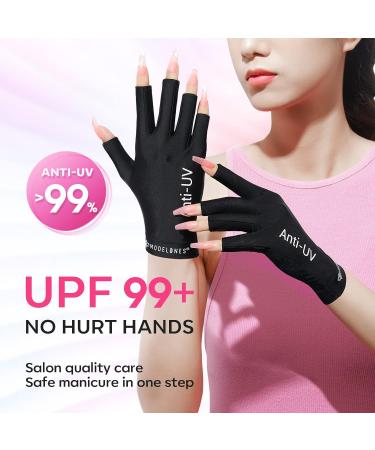 Modelones UV Gloves - Professional UPF99+ Fingerless UV Protection Gloves for Gel Manicures | Anti UV Gloves for Gel Nail Lamp - Protect Your Skin - Buy Online on GoSupps.com