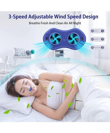 Variable Speed Electronic Anti Snoring Device with 3 Adjustable Settings - White/Purple - Buy Online on GoSupps.com