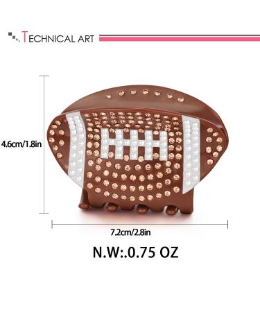 Shop Lilie & White American Football Hair Clips for Women - Cute Non-Slip Rugby Sport Accessories - Buy Online on GoSupps.com