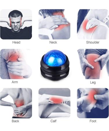 Manual Massage Roller Ball - Deep Tissue Massager for Sore Muscles, Shoulders, Arms, Neck, Back, Feet - Therapy Tool for Joint Pain, Stiffness, Stress Relief - Blue - Buy Online on GoSupps.com