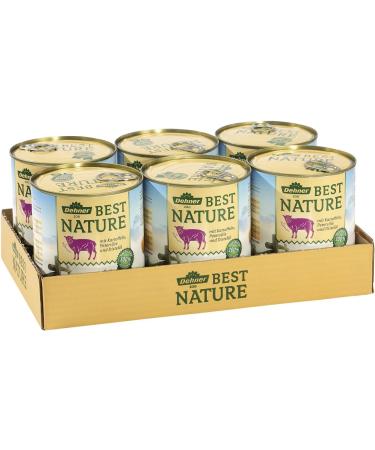 Dehner Best Nature Grain-Free Wet Dog Food for Adults | Lamb Potatoes & Parsley | 6 x 800g Cans (4.8kg) - Buy Online on GoSupps.com