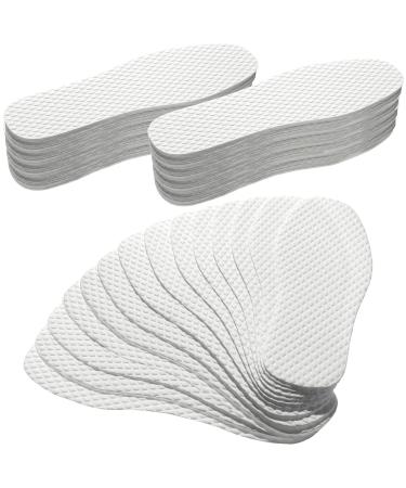 50 Pairs Disposable Shoe Liners Breathable Thin Insoles Disposable Shoe Insert Women Replaceable Sweat and Outdoor Barefoot Wood Cut-to-Size Pulp Shoe Liner for Women Men (27cm)