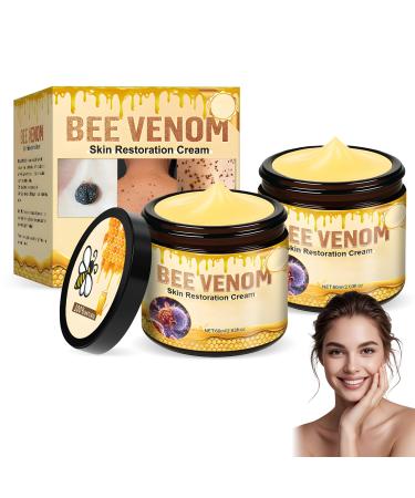 2PCS Bee venom Skin Restoration Cream Professional Bee venom Skin Treatment Cream Natural bee venom comprehensive cream Firming Moisturizing Reduces Imperfections for All Skin Types