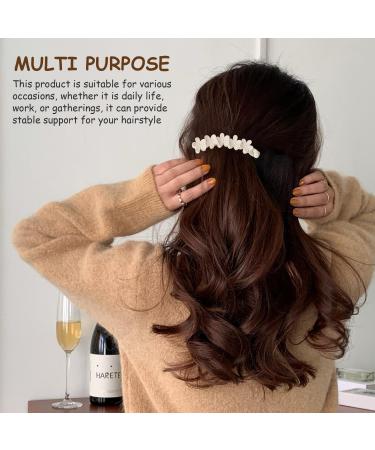 6 Pieces of Flower Hair Clips Fixed Non-slip Clips Frosted Banana Clips Double Row Tooth Grip Clips Colorful Small Flower Vertical Clips Ponytail Hair Accessories - Buy Online on GoSupps.com