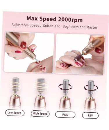 Ipetboom Golden Nail Polisher Nail Files Nail Art Kit Nail Kits Electric Nail File Kit Nail Salon Supplies Nail Drill Automatic Nail File Nail Shaper Plastic Miss Manicure Trimmer - Buy Online on GoSupps.com