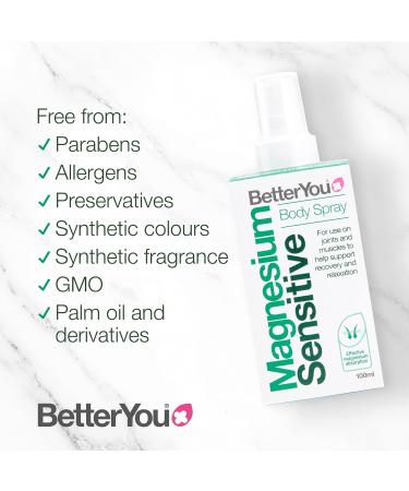 Better You Magnesium Oil Sensitive 100ml - Natural Relief for Sensitive Skin - Buy Online on GoSupps.com