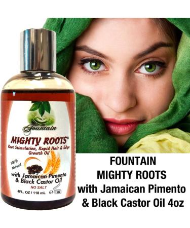 Fountain Mighty Roots Organic Edge Growth Treatment Jamaican Black Castor & Pimento Oil Satin Cap 4 oz - Boost Hair Growth Up to 3x - Buy Online on GoSupps.com