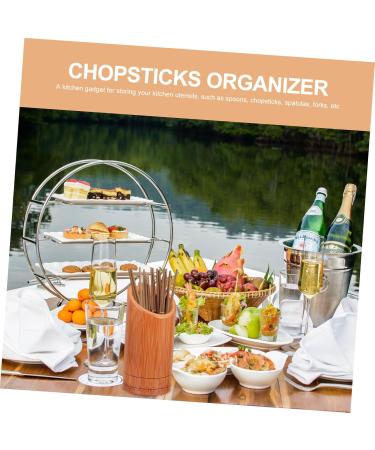 Zerodeko 1pc Tableware Container Storage Holder Bamboo Kitchen Canister Case Chopstick Organizer 9x9x18cm Assorted Color - Buy Online on GoSupps.com