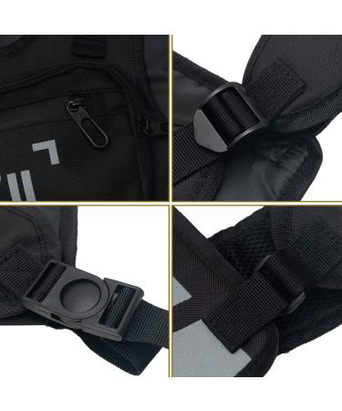 Klykon Reflective Chest Bag for Men and Women - Fashion Harness Utility Bag for Night Running and Hiking (Black) - Buy Online on GoSupps.com