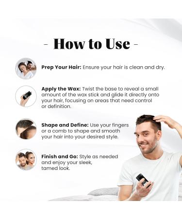 Herbishh Hair Wax Stick for Men & Women - Nourishing Hair Smoothing Stick Controls Frizz & Flyaways Perfect for Hairline & Nape - 2.7 OZ - Buy Online on GoSupps.com