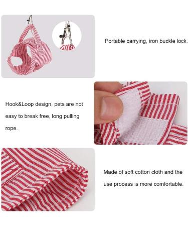 Small Animals Adjustable Harness Vest & Leash Set for Outdoor Walking - Red S | Ideal for Guinea Pigs, Squirrels, Hedgehogs, Ferrets, Rabbits - Buy Online on GoSupps.com