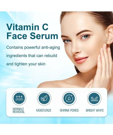 Vitamin C Hydrating Serum - Vitamin C Serum for Face - Anti-Ageing Face Serum for Women - Vitamin C Serum with Hyaluronic Acid - Skin Care - Vitamin C Serum Face - Restore & Boost Collagen Face Serum - Buy Online on GoSupps.com