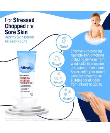 High Concentration 7% Panthenol B5 Ointment | Multi Healing & Soothing Cream for Dry Skin Sunburn & Rashes | Baby Safe Fragrance-Free International Shipping  - Buy Online on GoSupps.com