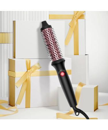 Buy 1.25" Ceramic Tourmaline Ionic Curling Brush - Travel-Friendly Heated Round Brush for Curly Hair | LCD Display | International Shipping - Buy Online on GoSupps.com