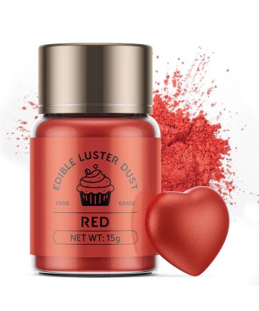 Wwtop red edible glitter - 15 g glitter powder for drinks tasteless foods glitter for chocolate Easter cake fondant cupcakes strawberries drinks liquids