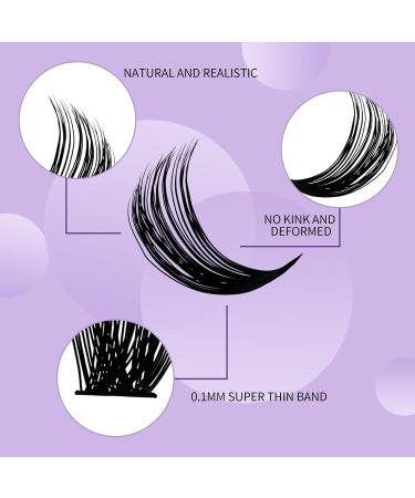 WENDY 60D+80D Cluster Lashes - DIY 3D Effect Eyelash Extensions (12-16mm) | Soft & Wispy Individual Lashes for Stunning Looks - Buy Online on GoSupps.com