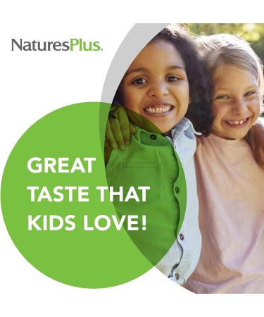NaturesPlus Animal Parade Gold Children's Multivitamin - Natural Cherry Flavor - 60 Chewable Tablets - Vitamin D3, K2, Probiotics - Vegetarian & Gluten Free - Buy Online on GoSupps.com