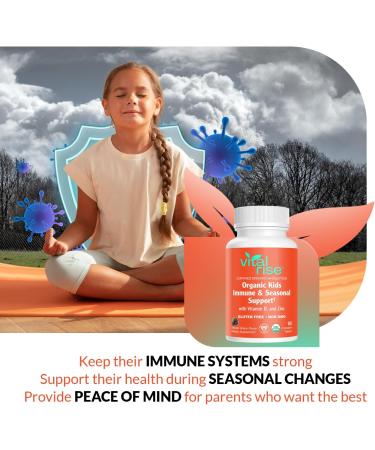 Kids Immune Support Chewables USDA Organic Vitamin C D3 Zinc Supplements & Elderberry Vegan Non-GMO Gluten Free Seasonal Immune Defense for Children Ages 4+ 60 Count - Buy Online on GoSupps.com
