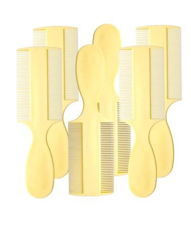Fine Tooth Comb Pack of 6 Double Sided Fine Teeth Baby Comb and Extra Fine Rounded Teeth for Newborn Babies and Infants with Cradle Cap and Adults with Dandruff and Lice