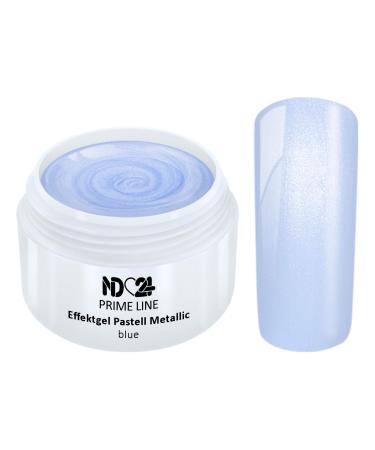 Prime Line - Uv Led Color Gel Pastel Metallic Blue Effect Blue - Made in Germany - 5ml