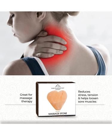 Pure Himalayan Salt Works Heart Massage Stone - Hand-Carved Pink Crystal for Therapy, Deodorant, Scrubs - 2.75 x 3 x 1.5 - Pack of 6 - Buy Online on GoSupps.com