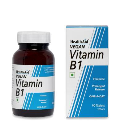 HealthAid Vitamin B1 (Thiamin) 100mg - Prolong Release - 90 Tablets - Buy Online on GoSupps.com