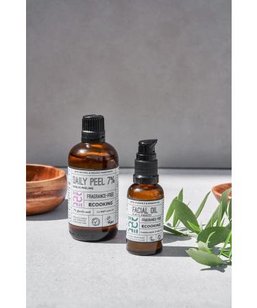 Ecooking Daily Peel with 7% Glycolic Acid 100ml | Face Exfoliating Fluid & Dead Skin Remover | Hyaluronic Acid Organic Cucumber Water & Turmeria Zen | Minimise Pores & Even Skin Tone for Natural Glow - Buy Online on GoSupps.com