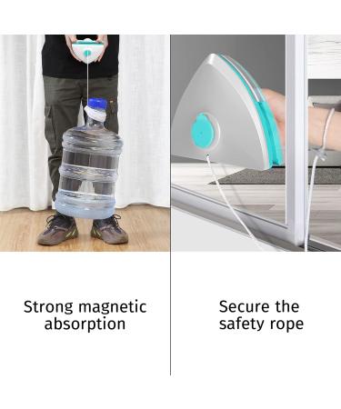Aoikumo Water-filled Magnetic Glass Brush Double Side Glass Cleaning Brush For Window Cleaning Household Cleaning Tool Magnetic Window Cleaner Brush Thickness 0.6''- 1''(15-26mm) - Buy Online on GoSupps.com