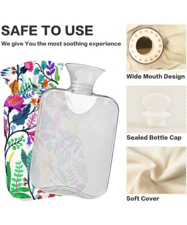 Buy NAANLE 1L Tribal Flowers Hot Water Bottle | Transparent Heat Therapy for Back Pain Relief & Hand/Foot Warmer - Buy Online on GoSupps.com