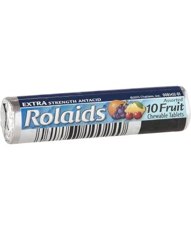 Rolaids Extra Strength Antacid Chewable Tablets - 10 Pieces, Assorted Fruit Flavors - 5lb - Buy Online on GoSupps.com
