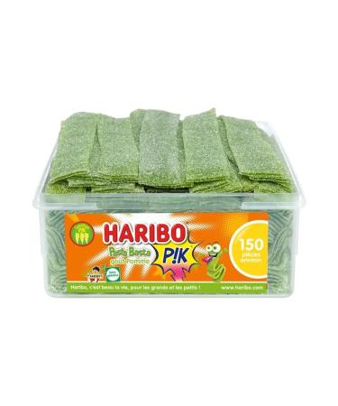 HARIBO - Pasta Basta PIK - Bonbons Piquants Go t Pomme - Sans Colorants Artificiels & Sans G latine - Bo te De 150 Bonbons Piquants