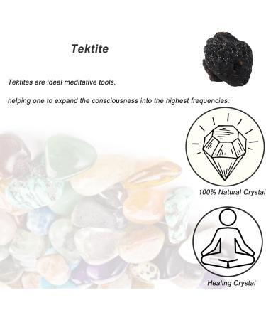 Large Tektite Raw Crystals 1.25-2.0 | Healing Natural Rough Stones for Tumbling, Cabbing, Decoration | Wicca, Reiki, & Wire Wrapping - Buy Online on GoSupps.com