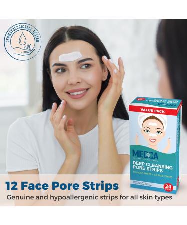 MEDca Nasal Pore Strips - Deep Cleansing 24 Pieces | Effective Blackhead Removal for Clear Skin - Buy Online on GoSupps.com