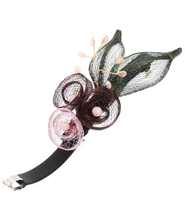 minkissy Hairpins Ponytail Accessory Copper Wire Hair Clip Hair Barrettes Hair Clips Thick Hair Accessories Barrettes for Girls With Diamond Spring Clip Big Hairpin Headgear Bride