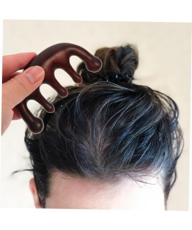 Frcolor Wide Tooth Massage Comb - Handicraft Hairworm Brush for Deep Scalp Relaxation | 10x6.3cm Resin Tool - Buy Online on GoSupps.com