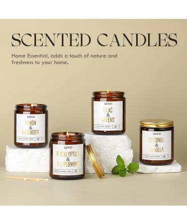 AOOVOO Vanilla Coconut Candle - 9oz Soy Wax Scented Candle for Home Aromatherapy | Natural Vanilla & Coconut Fragrance - Buy Online on GoSupps.com
